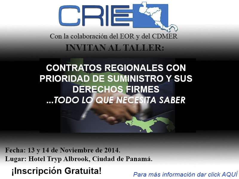 Taller de EOR y CRIE: «Contratos Regionales con Prioridad de Suministro y sus Derechos Firmes»